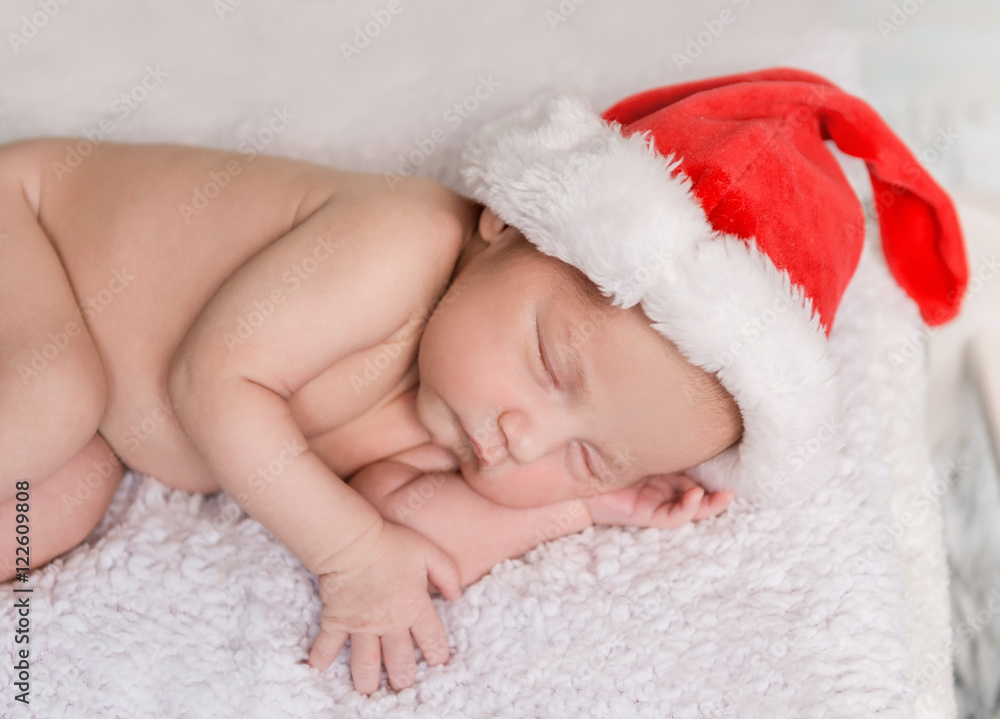 sweet newborn baby in red hat sweet newborn baby in red hat