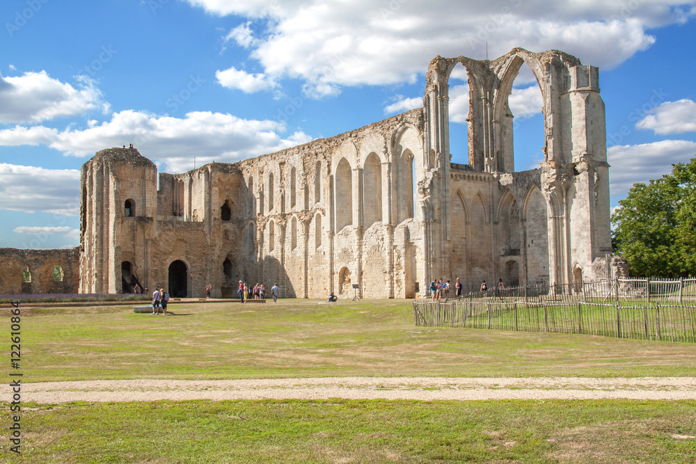 Maillezais. Ruines de la cathédrale saint Pierre, Vendée, Pays de Loire 