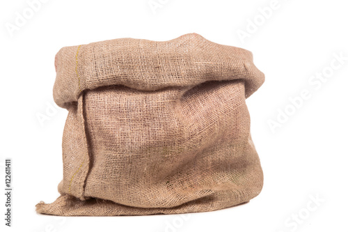 Canvas Print empty burlap bag or sack
