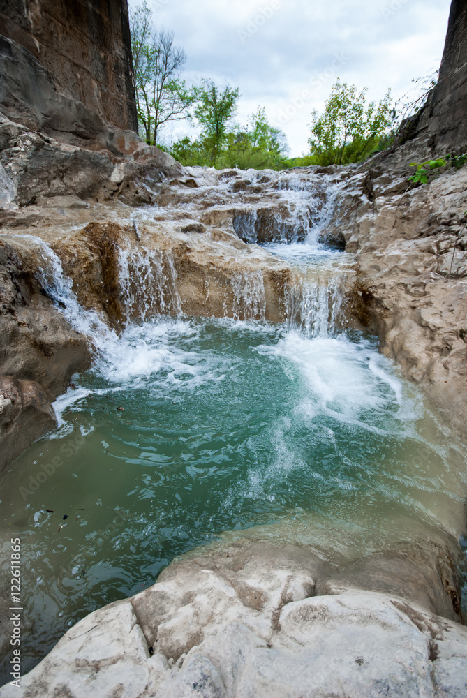 Naklejka premium Mirna river in Kotli, Istra, Croatia