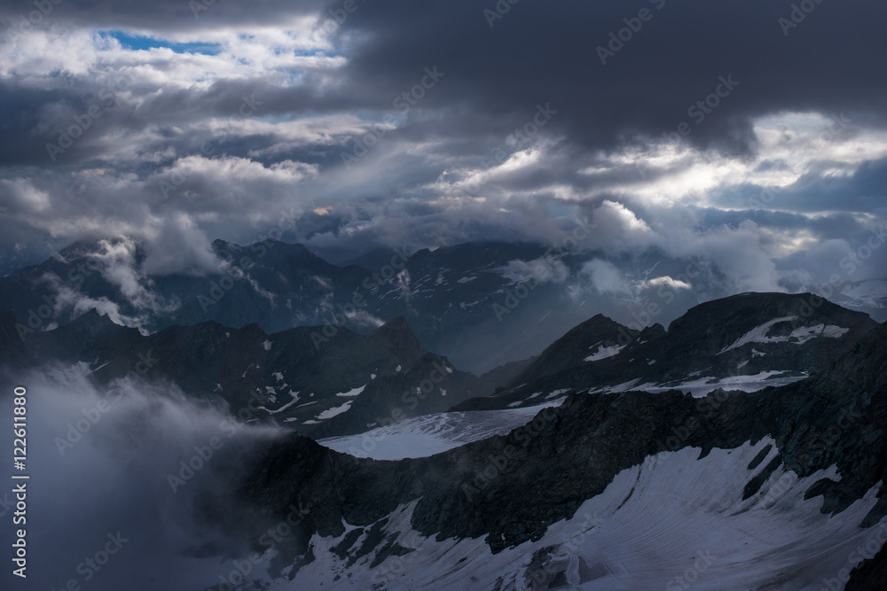 Fototapeta premium Great view of mountains, Grossglockner. Artistic view.