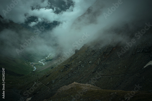 Great view of mountains, Grossglockner. Artistic view.