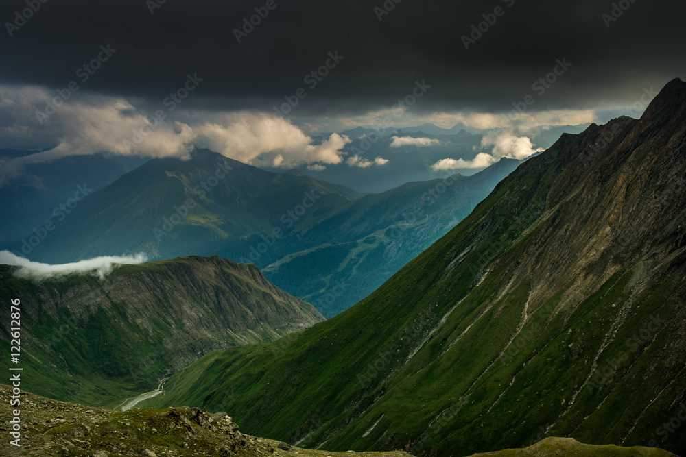 Great view of mountains, Grossglockner. Artistic view.