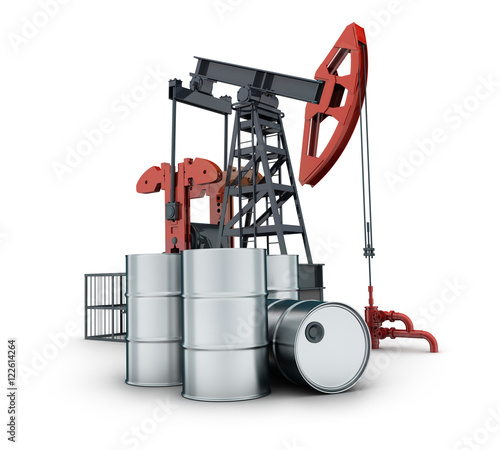 Oil pump on white background