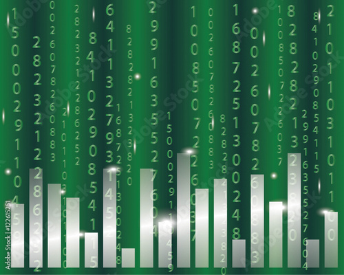 Stock Market Graph and Bar Chart