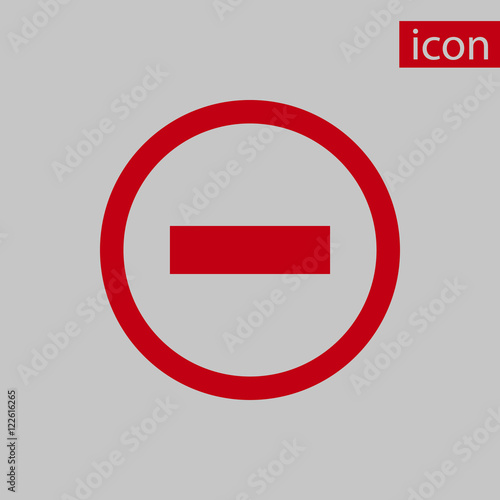 minus icon stock vector illustration flat design