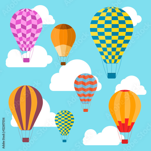 Air Balloons Background. Vector