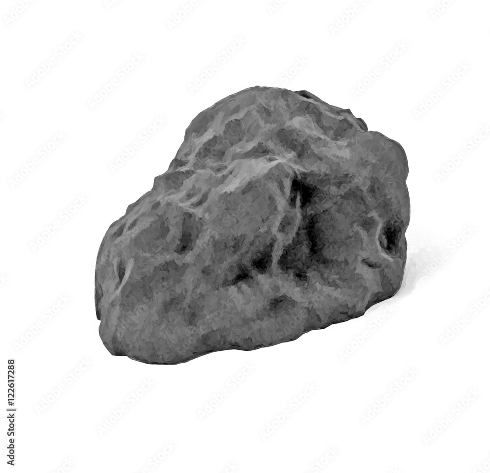 Obraz premium impasto rock - rendered 3d illustration