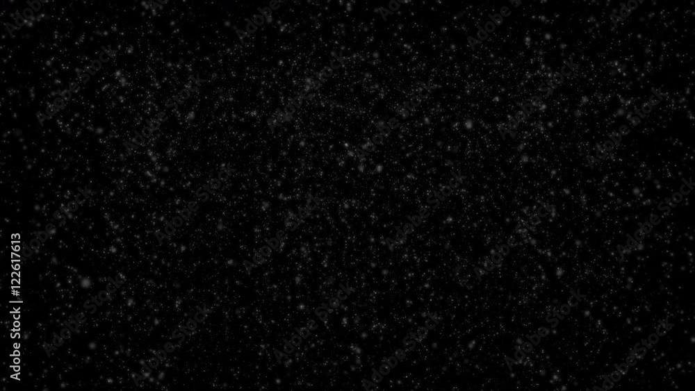 A looping snow element over black background. A looping snow element over black background.