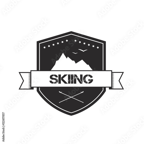 Logo design for skiing