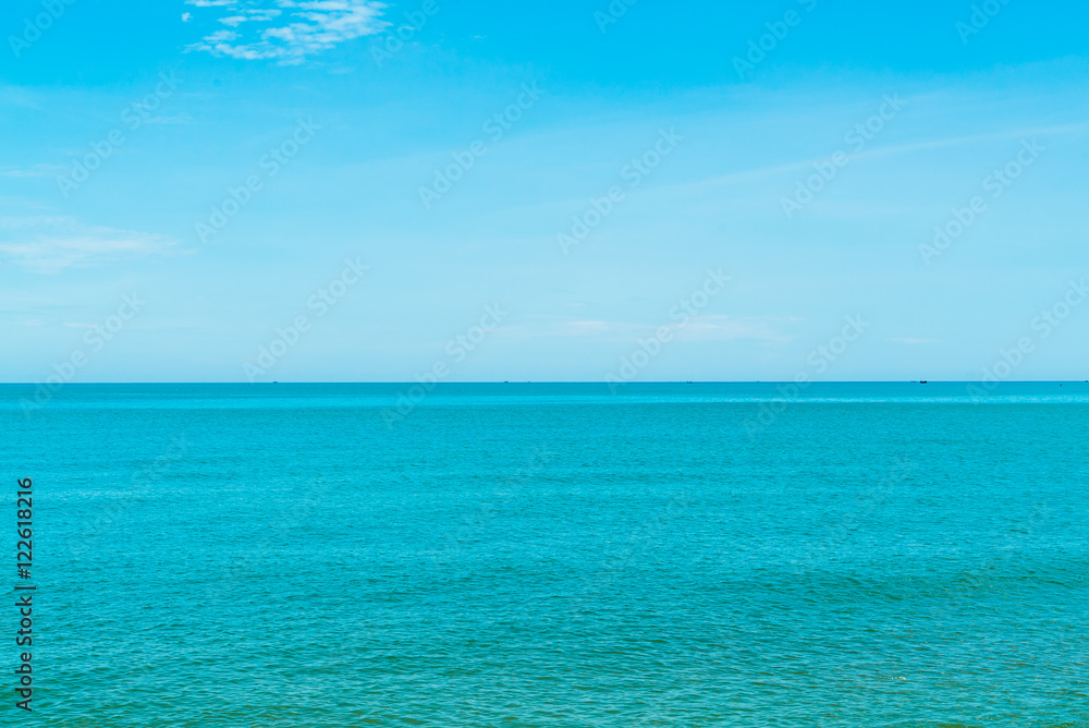 Seascape of Chalathat beach in Songkhla province, Thailand