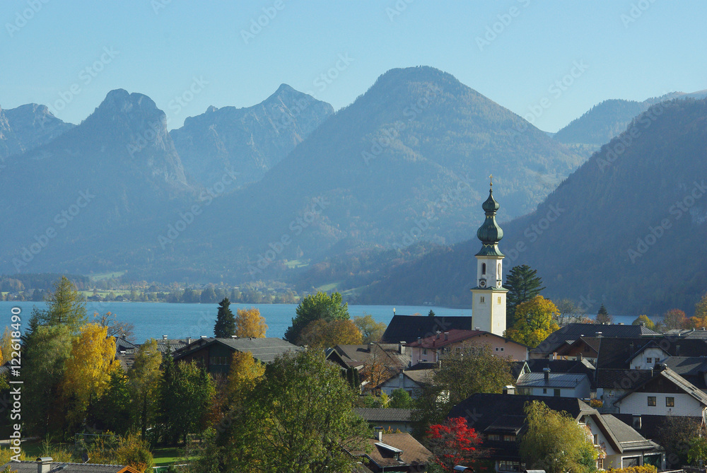 Fototapeta premium Sankt Gilgen and the Wolfgangsee