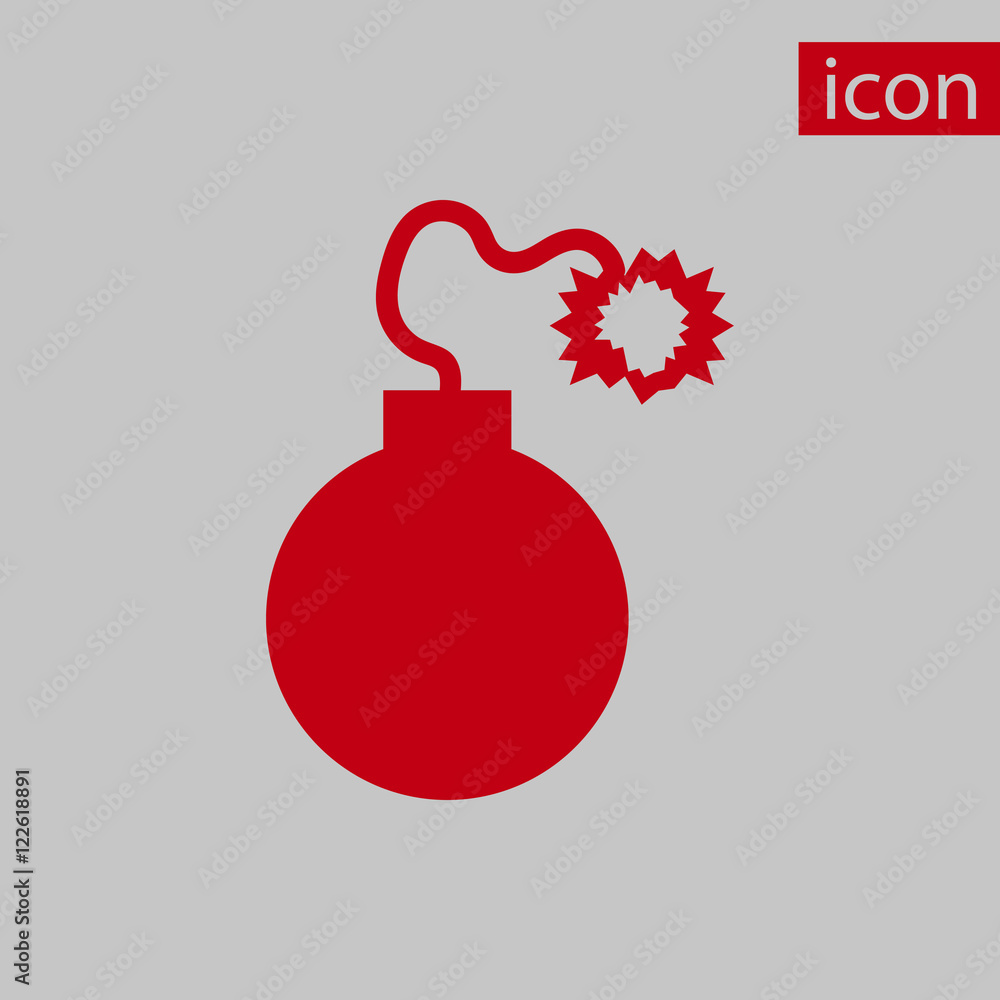 bomb icon stock vector illustration flat design bomb icon stock vector illustration flat design