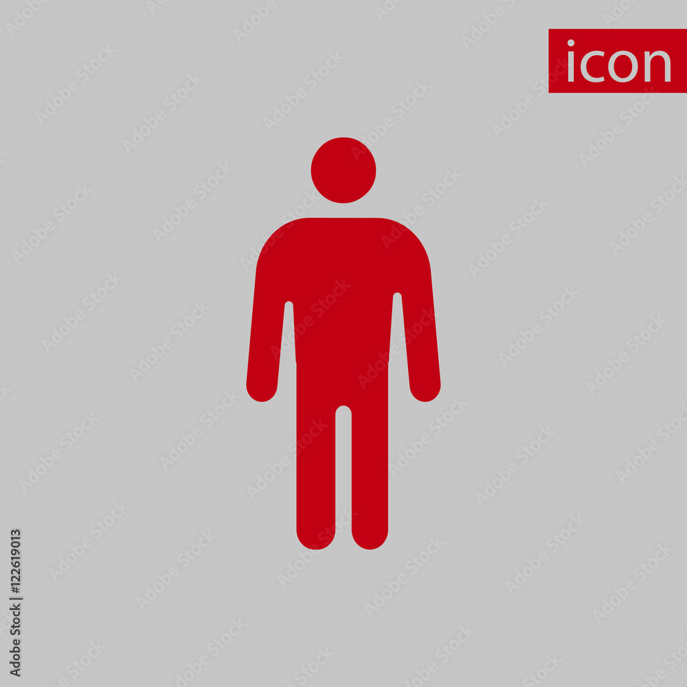 man icon stock vector illustration flat design