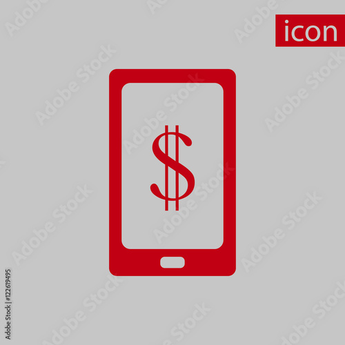 Smart phone with money dollars stock vector illustration flat design