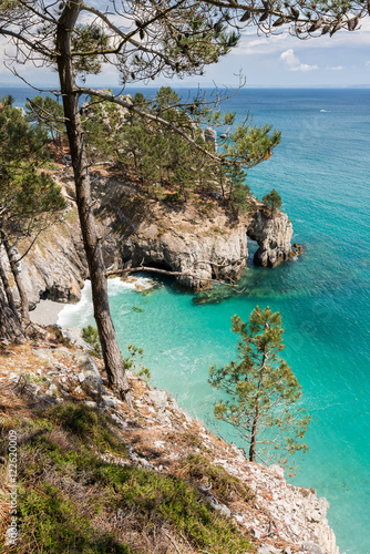 Tableau sur toile l'Île Vierge de St Hernot depuis le GR34 - Presqu'Île de Crozon en Bretagne