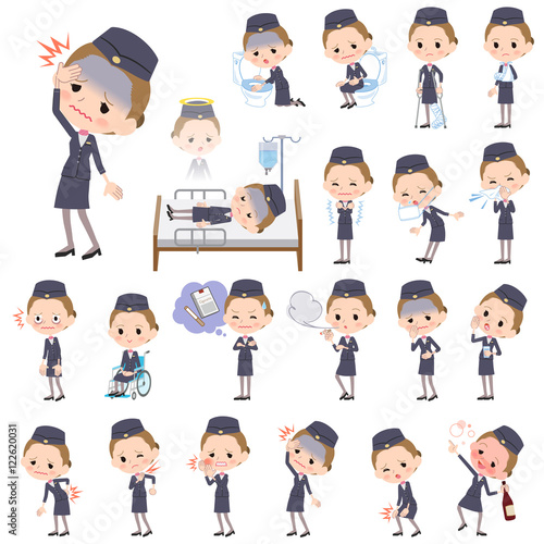 Cabin attendant black woman sickness