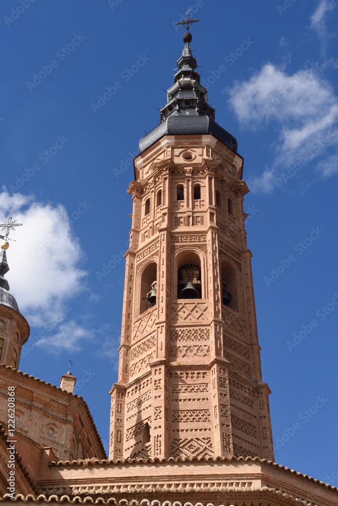 Bell tower Collegiate church of Santa Maria la Mayor, Calatayud, Spain