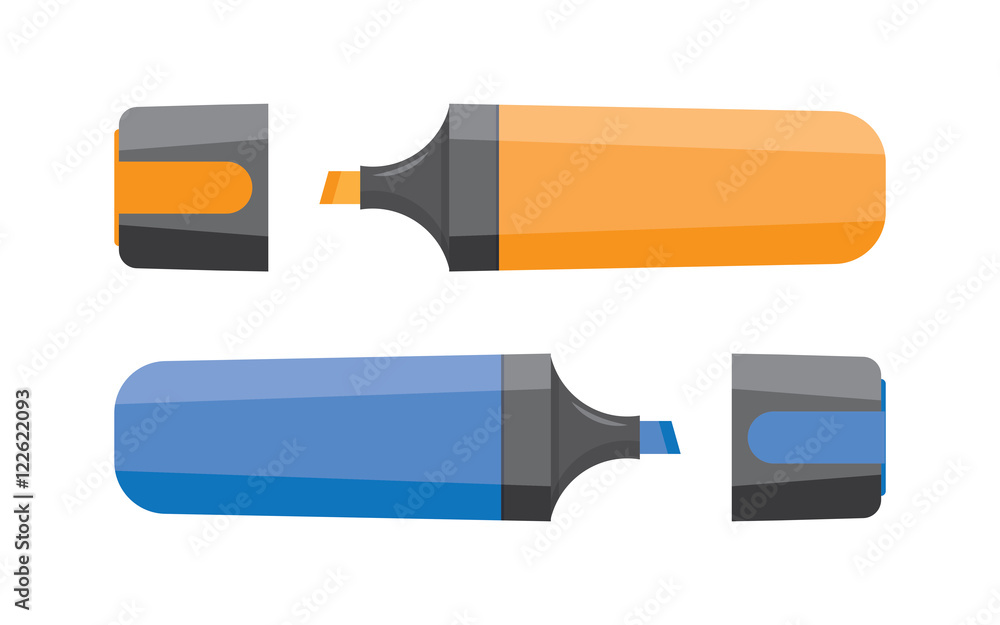 Marker on white background. Marker on white background.