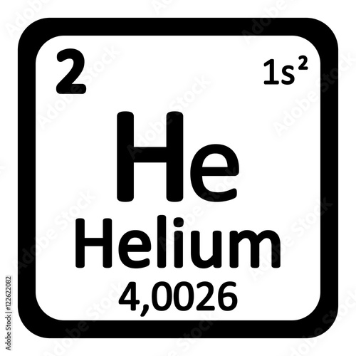 Periodic table element helium icon.