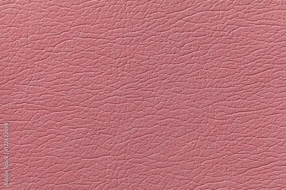 Fototapeta premium Pink leather texture background with pattern, closeup