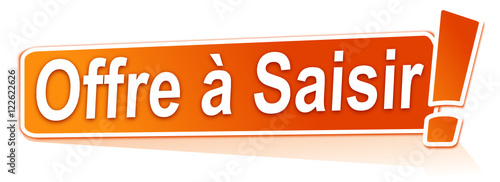 offre à saisir sur étiquette orange