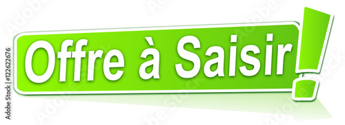 offre à saisir sur étiquette verte