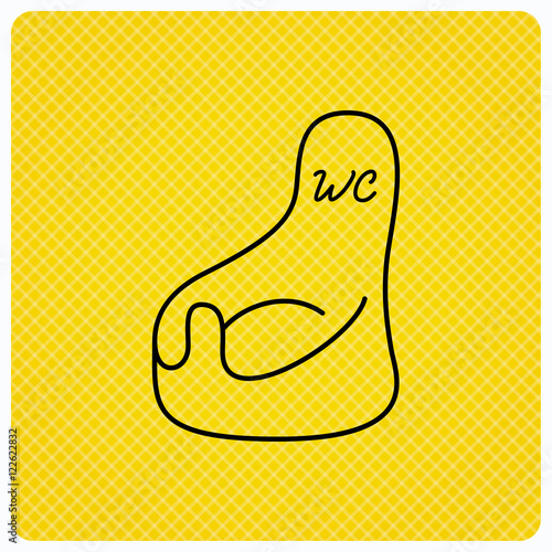 Baby wc icon. Child toilet sign.