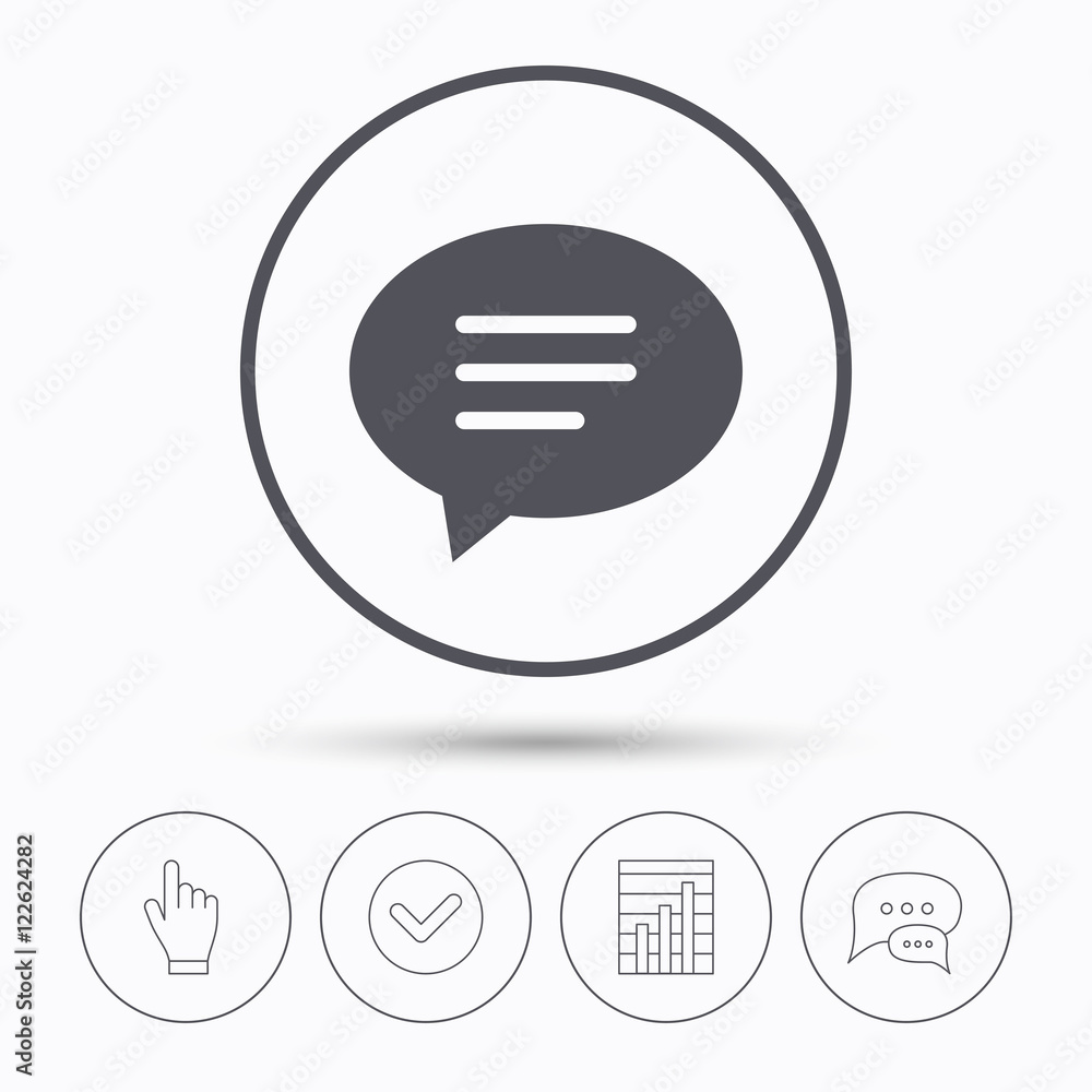 Speech bubble icon. Chat sign. Speech bubble icon. Chat sign.
