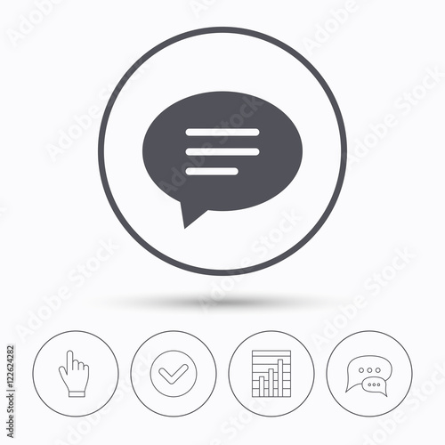 Speech bubble icon. Chat sign.