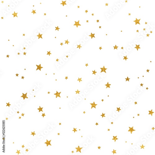 Seamless pattern with gold foil stars for Christmas  or other occasions 