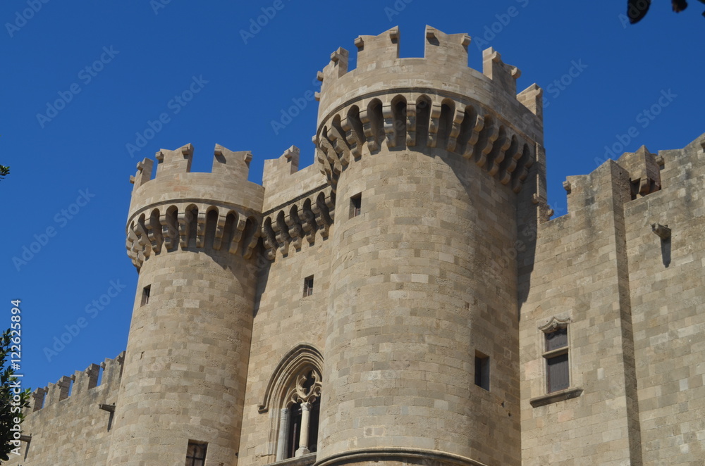 Castle In Rhodes City Greece