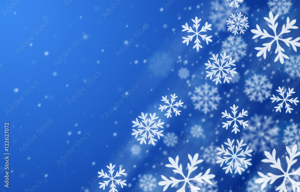 Blue snow background Blue snow background