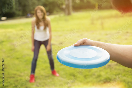 Catch the frisbee photo