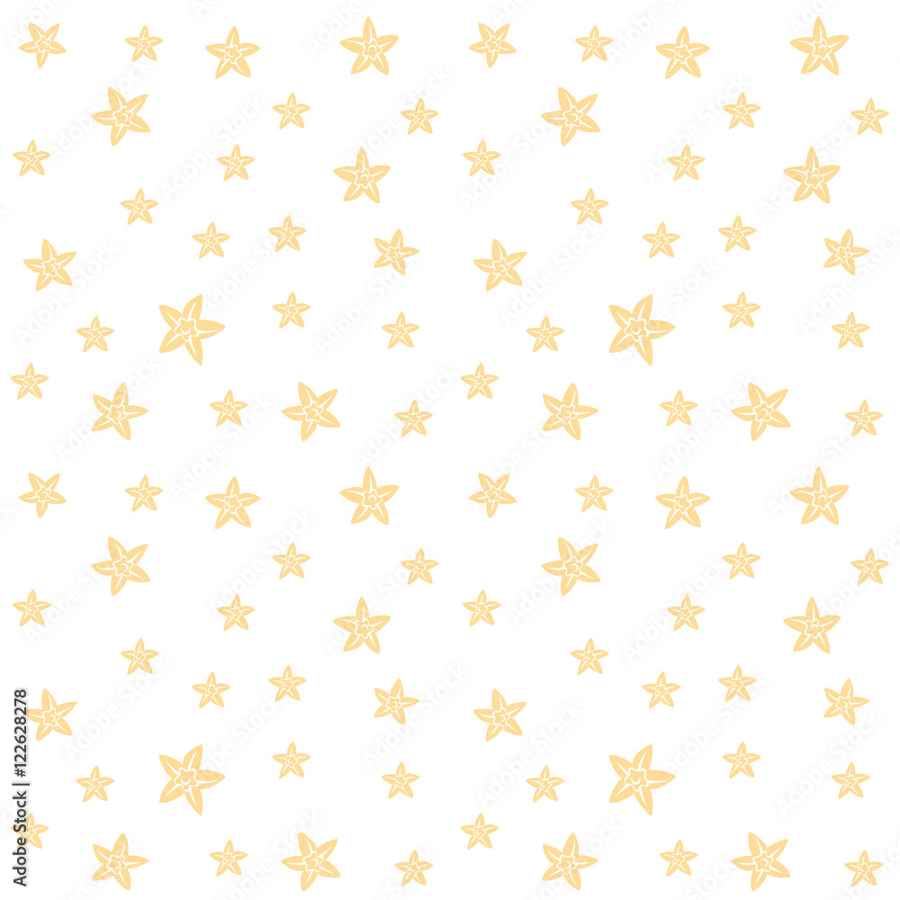 Vanilla flowers seamless pattern