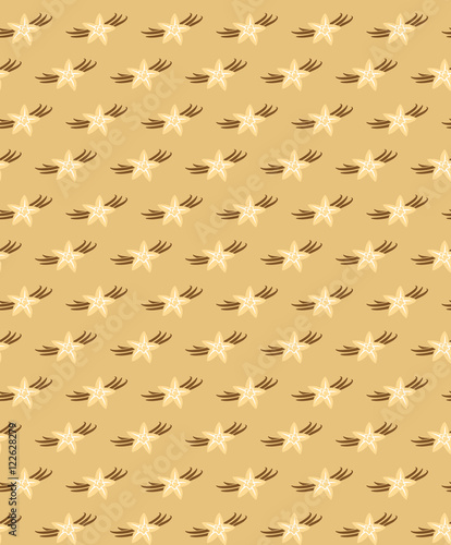 Vanilla flowers seamless pattern