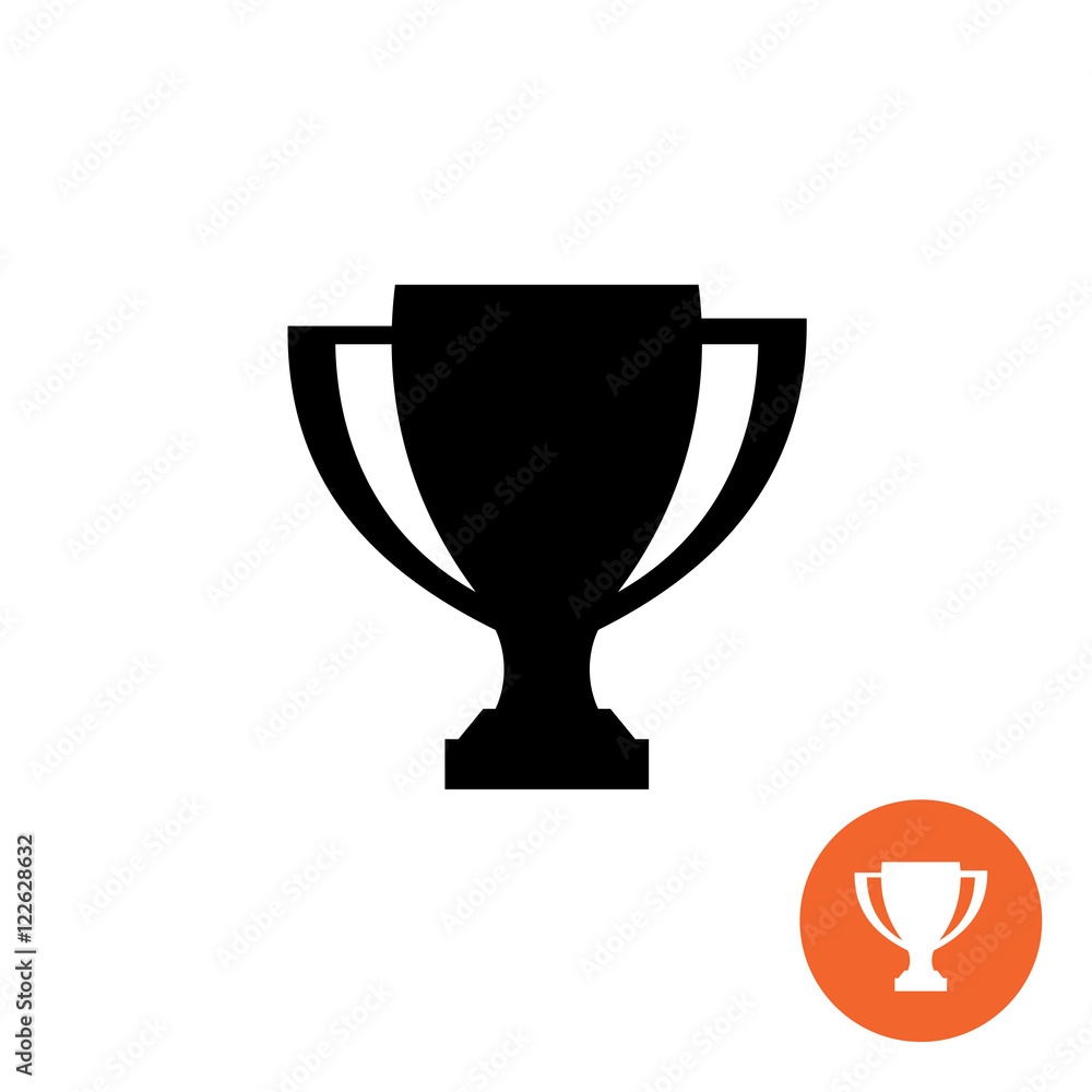 Winner cup simple black silhouette Winner cup simple black silhouette