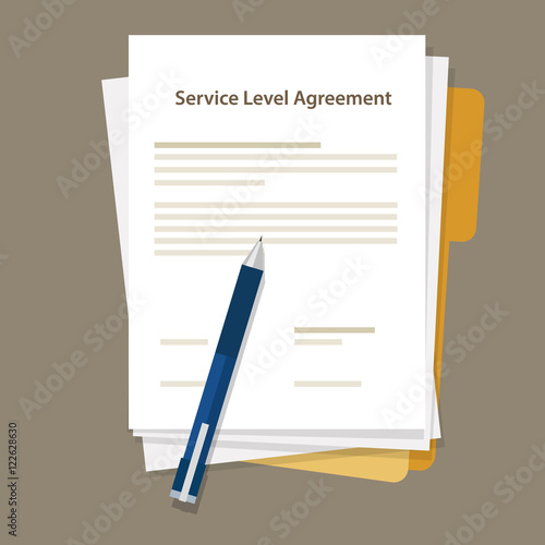SLA Service Level Agreement document pen paper