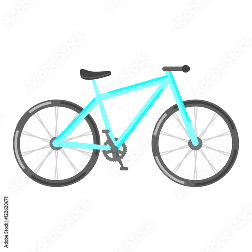 Vector flat style illustration of bicycle.