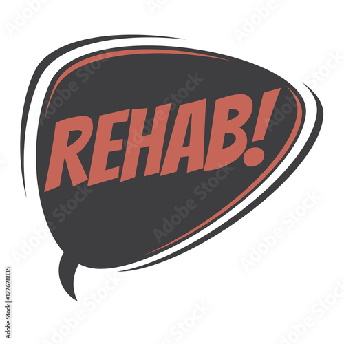rehab retro speech balloon