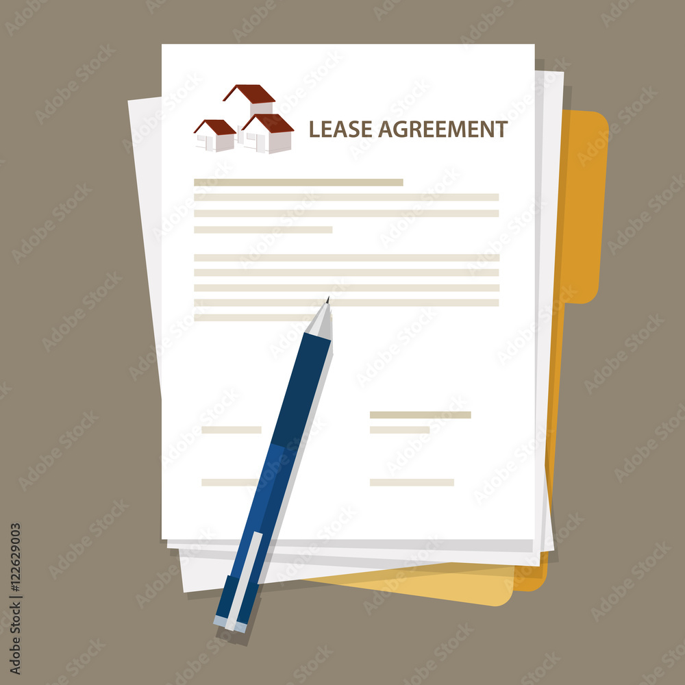 Lease agreement property house document paper pen Lease agreement property house document paper pen