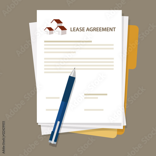 Lease agreement property house document paper pen