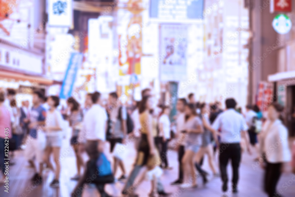 Blurred image of crowded people shopping Blurred image of crowded people shopping