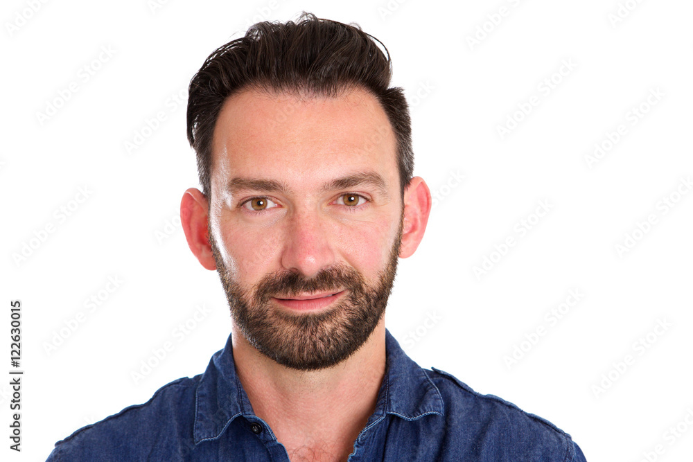 Attractive caucasian mature man with beard Attractive caucasian mature man with beard