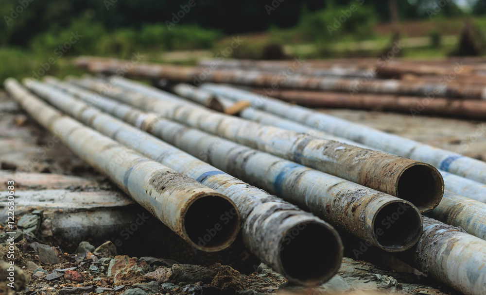Steel pipes in construction