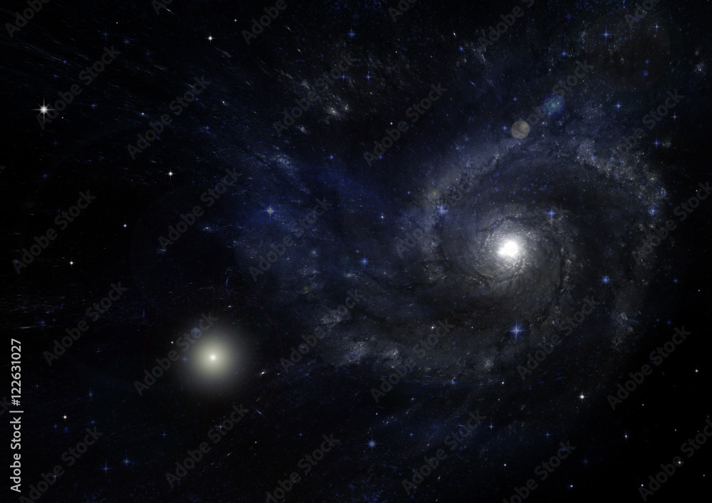 Fototapeta premium galaxy in a free space