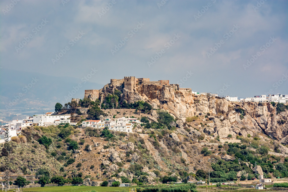 View of the castle of Salobrena (Castillo De Salobreña), Spain