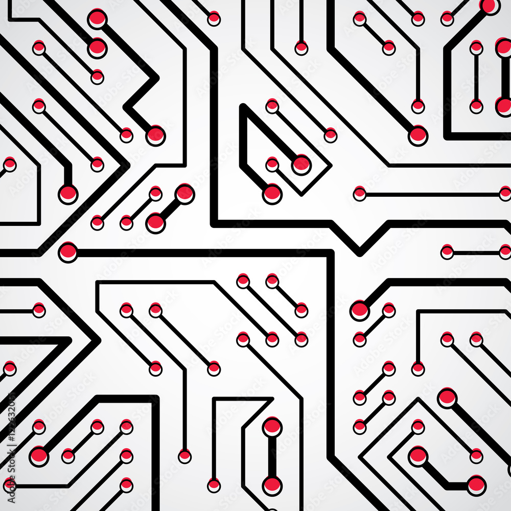 Vector digital technology background with circuit board elements Vector digital technology background with circuit board elements