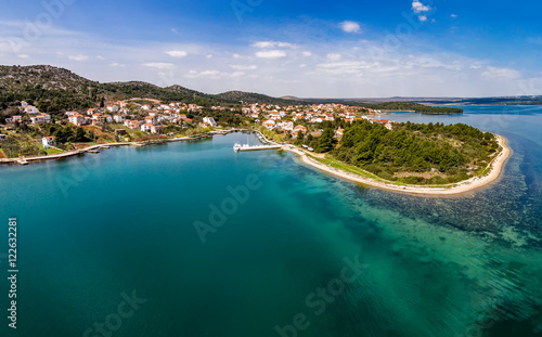 Aerial photo of Raslina in Croatia © kristian192