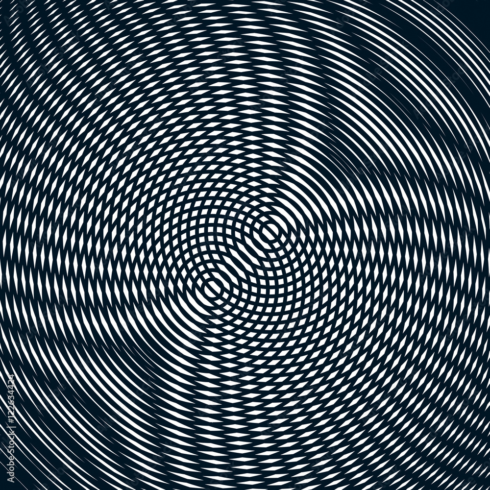 Optical background with monochrome geometric lines. Moire patter Optical background with monochrome geometric lines. Moire patter